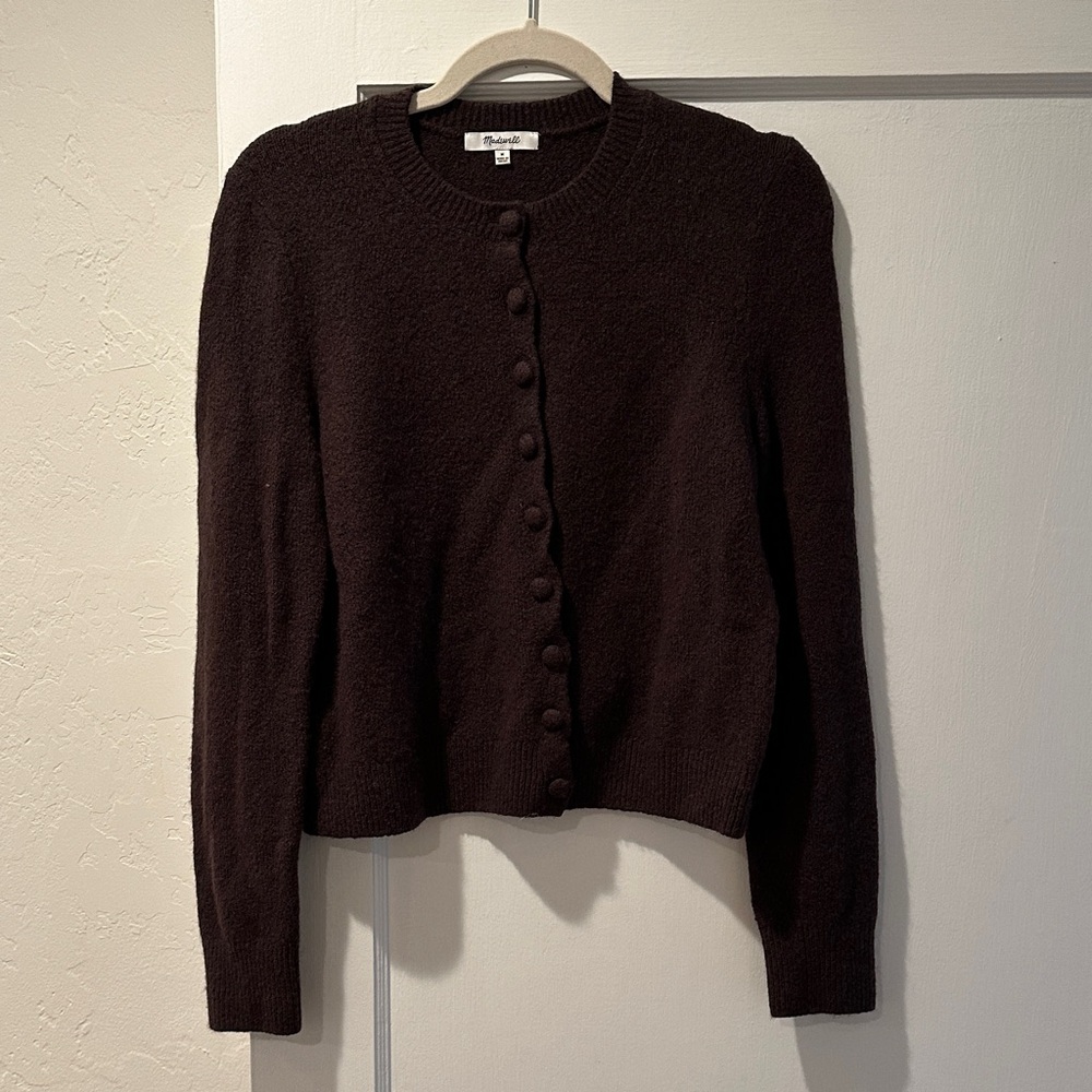 Madewell Dark Brown Button-Up Women's Cardigan